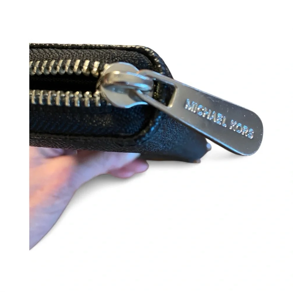 Michael Kors Black Textured Wristlet